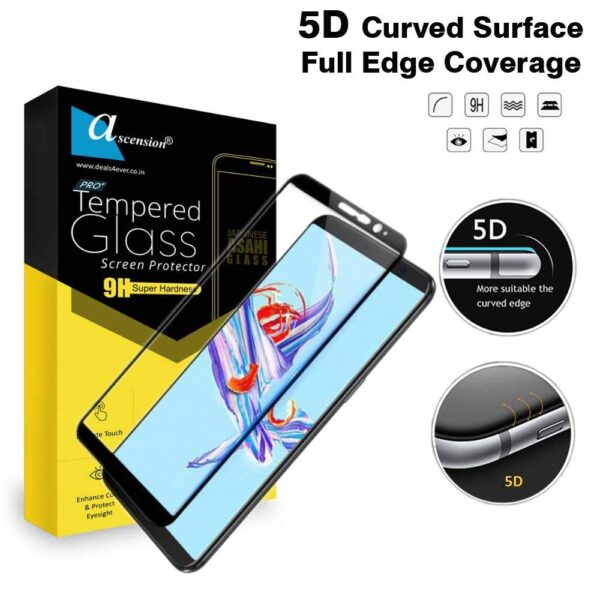 For One Plus 5t 1 5t Premium Series Glossy 5D Tempered Glass Gorilla