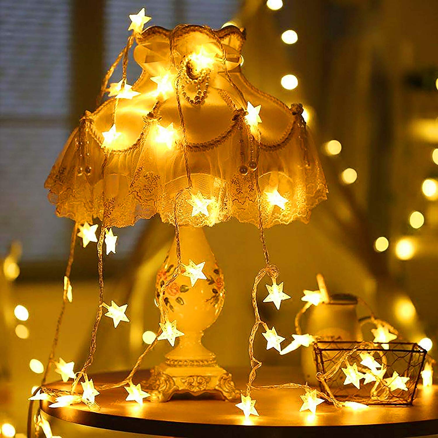 8meter 18 Star String Lights for Indoor Outdoor Decoration Diwali Light ...