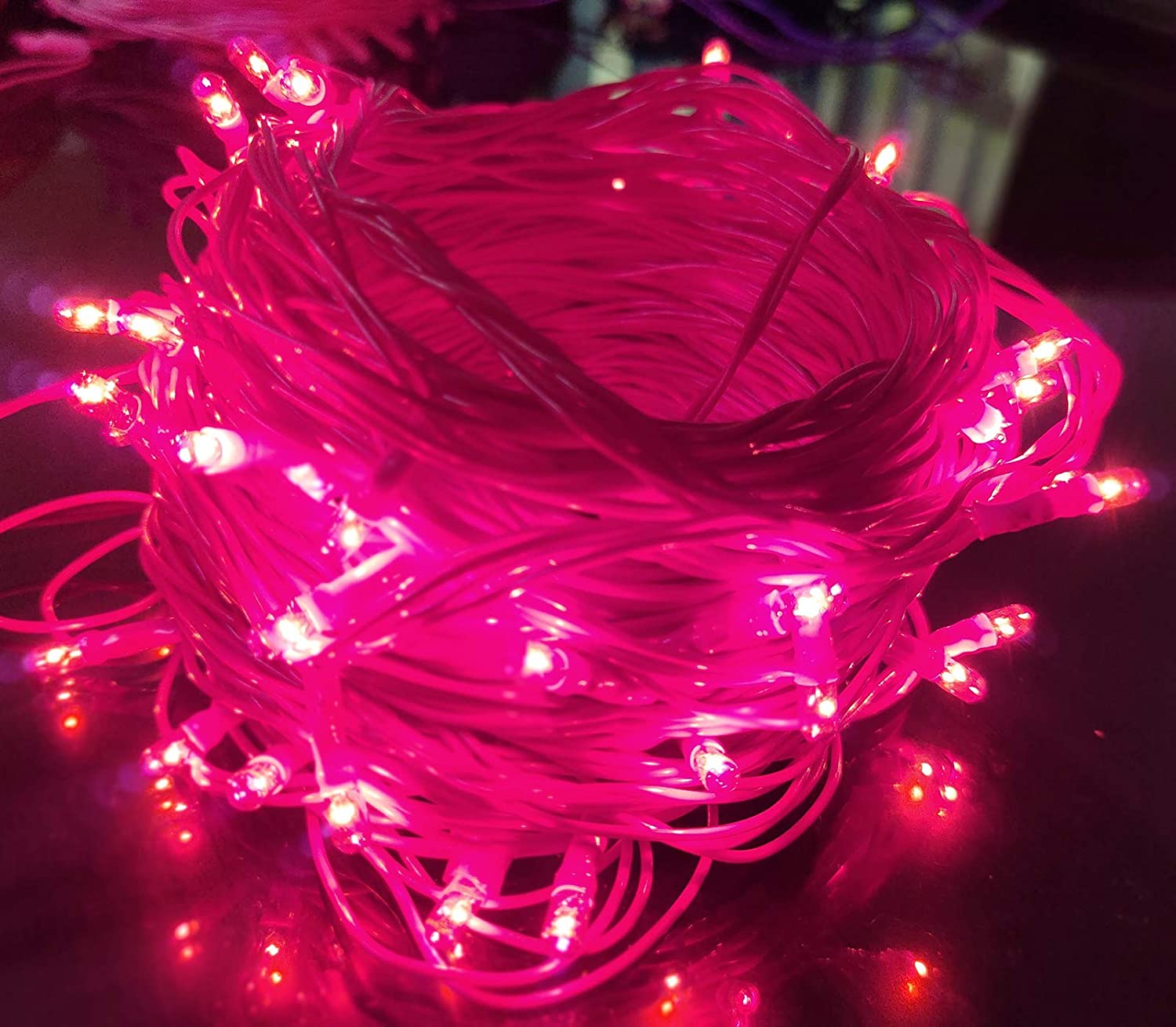 pink rice lights