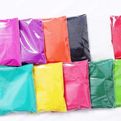 Rangoli Powder Kit for Navratri, Pongal, Pooja, Mandir, Onam, Marriage Decoration (45 g Each Pack , Multicolours) -Set of 8