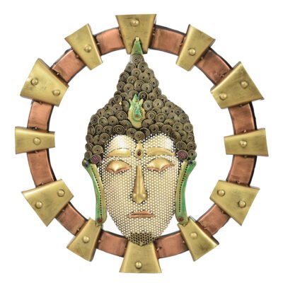 Ascension Metal Wall Decor Showpiece Decor Modern Art Handmade Handpainted Home Decorative (48X48X3cm, Multicolour)