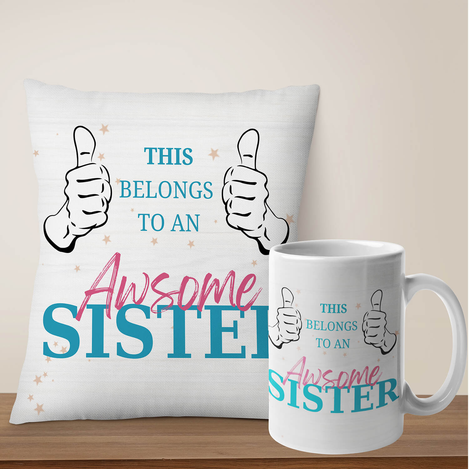 cushion cup set for sister best rakhi gift set for sister