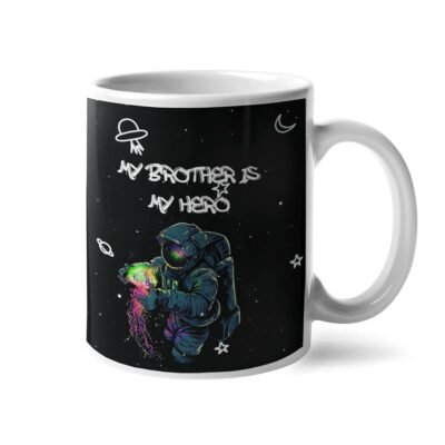 Brother Hero Printed Ceramic Coffee Mug for Gifts Brother Sister 350ml