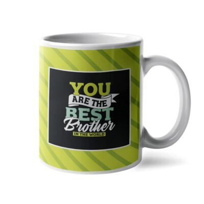 Printed Ceramic Coffee Mug for Gifts Brother Sister 350ml