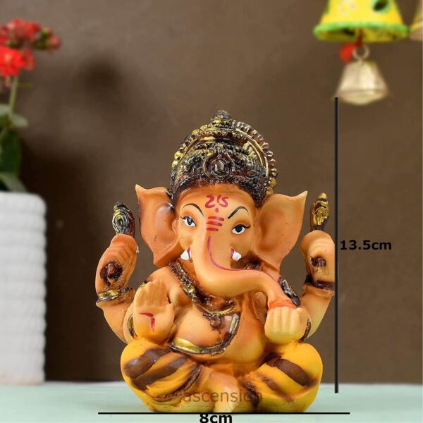 Lord Ganesha Beautiful Lord Ganesha Car Dashboard Idol Figurine Showpiece ganesh home decoration idols for home decor idols for home decor small idols for gift ganesha idol for gift ganesha Polyresin Statues