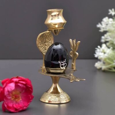 Shivling showpiece shivling showpiece for home décor shivling brass shiva showpiece shivling brass shive showpiece for pooja shivling brass figurine showpiece shiv linga lingam figurine showpiece Metal Statues