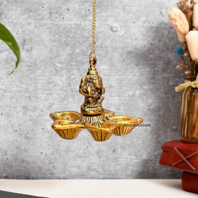 diya deepak hanging diya metal diya GANESH HANGING DIYA ganesh wall hanging diya ganesh wall hanging big size ganesha diya brass brass ganesha diya with bell ganpati decoration items for home ganpati decoration items for home mandir Metal statues