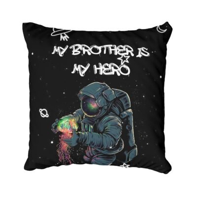 Brother Hero Printed Decorative Throw Pillow Cushion Cover & Filler For Brother Rakhi Gifts Birthday gifts