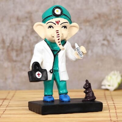 doctor ganesha ganpati Lord Beautiful Idol Figurine Showpiece ganesh home decoration idols home decor small idols for gift idol resin statues