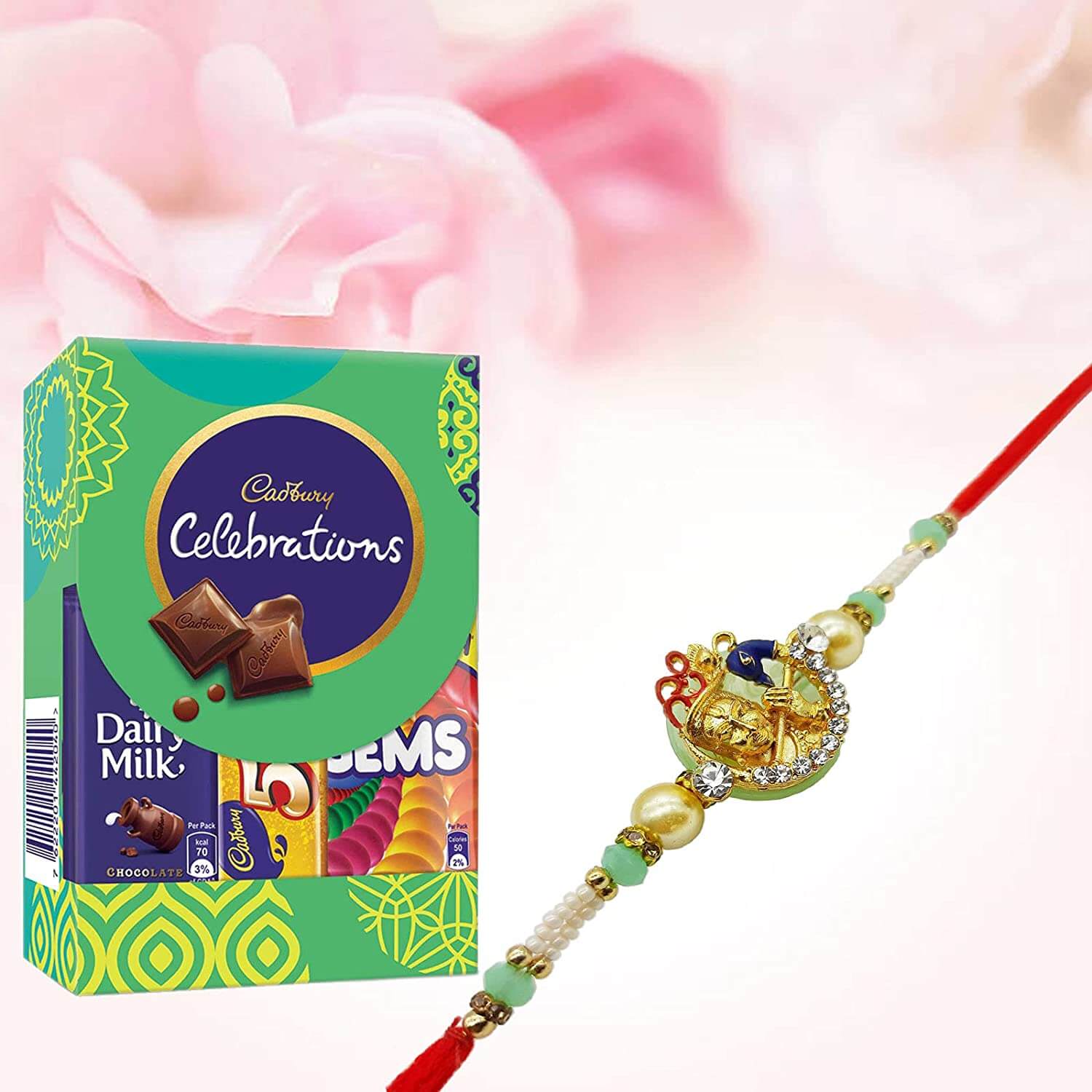 beautiful rakhi with chocolates for bhai