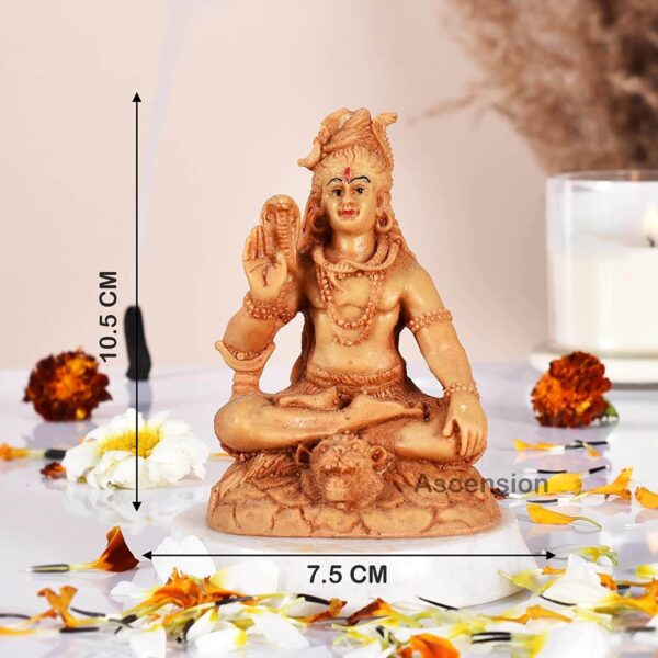 Lord Shiva statue sitting shivji for home decoration shankar ji murti for car dashboard Bholenath Mahadev statue resin shiva murti for pooja room showpiece Figurine birthday gift items Polyresin statues