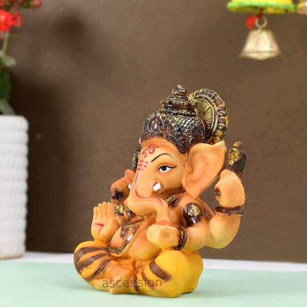 Lord Ganesha Beautiful Lord Ganesha Car Dashboard Idol Figurine Showpiece ganesh home decoration idols for home decor idols for home decor small idols for gift ganesha idol for gift ganesha Polyresin Statues