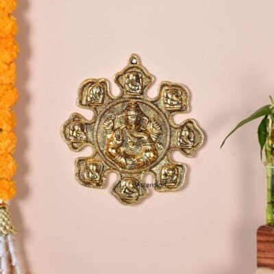 ganesh murti asth dhatu ganesh wall hanging ganesh wall hanging for home decor ganesh wall hanging brass ganesh ji wall hanging ganpati gift sidhi vinayak ganesh ji metal statues
