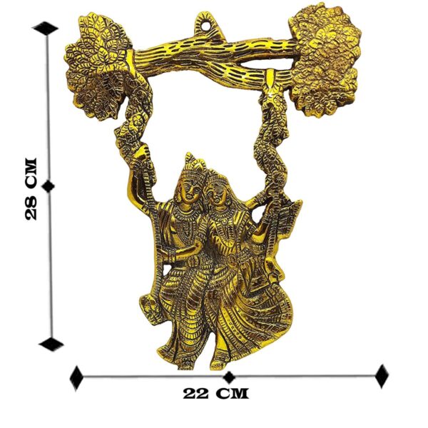 metal wall hanging decorative showpiece radha krishna jhula home decor wall hanging radha krishna statue ,metal statues