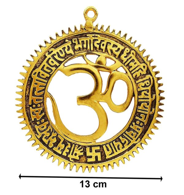 om with gaytri mantra metal wall hanging Home Decorative showpiece religious home decorative idols showpiece and figurine