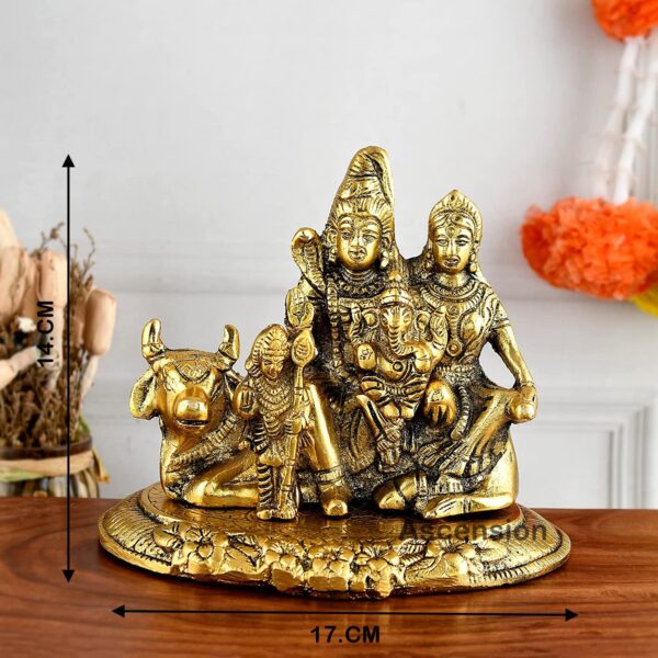 metal shivji family shiv parivar for home decoration Shiv Parivar Murti Showpiece Figurine For Home Office decor Shankar Bhagwan Family Murti bairthday anniversary gift items Metal Statues