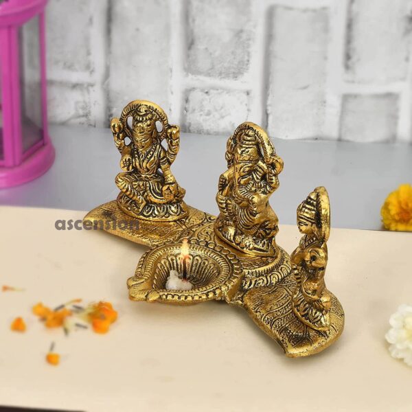 laxmi ganesh idol for home laxmi ganesh idol for diwali puja laxmi ganesh saraswati diya home decorative showpiece metal diya