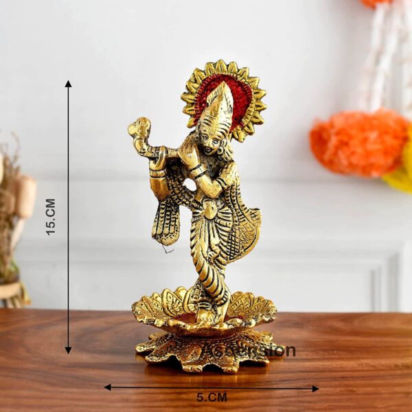 murli mnoher krishna metal krishna murti krishna Statue murti krishna murti for cardashbord metal krishna murti for pooja room birthday anniversary gift items Showpiece for home decoration krishna murti for janmashtami decoration metal statues