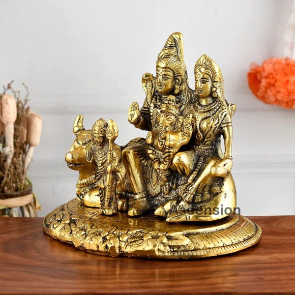 metal shivji family shiv parivar for home decoration Shiv Parivar Murti Showpiece Figurine For Home Office decor Shankar Bhagwan Family Murti bairthday anniversary gift items Metal Statues