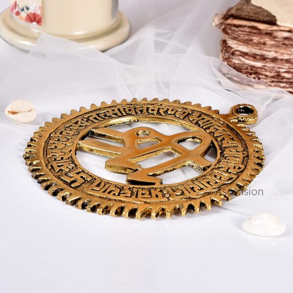 shree with Gayatri Mantra Wall Hanging Showpiece gayatri mantra for pooja room home decoration wall hanging decor items wall gayatri mantra showpiece vastu gayatri mantra for home metal statues