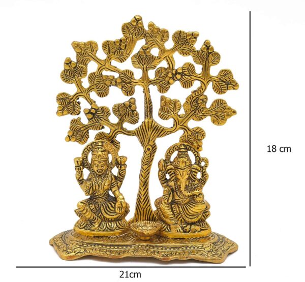 Gold Plated Metal Handicraft Laxmi Ganesh Office Shop Decorative and Gifts Puja Home Mandir Temple and Decorative Showpiece Birthday & Diwali GIfts metal statues