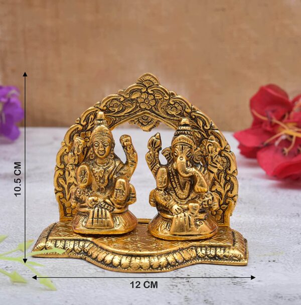 Laxmi Ganesh Murti diwali Decoration Itmes Ganesh Laxmi Spiritual Lucky Gift Birthday Gift & Wedding Gift Idia Metal laxmi Ganesh Statue Decor Gift Item decorative showpiece idols for home home decorative idols metal statues