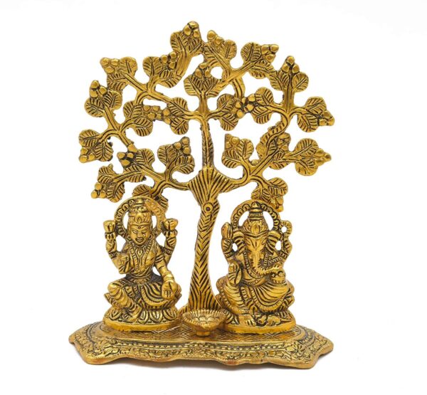 Gold Plated Metal Handicraft Laxmi Ganesh Office Shop Decorative and Gifts Puja Home Mandir Temple and Decorative Showpiece Birthday & Diwali GIfts metal statues