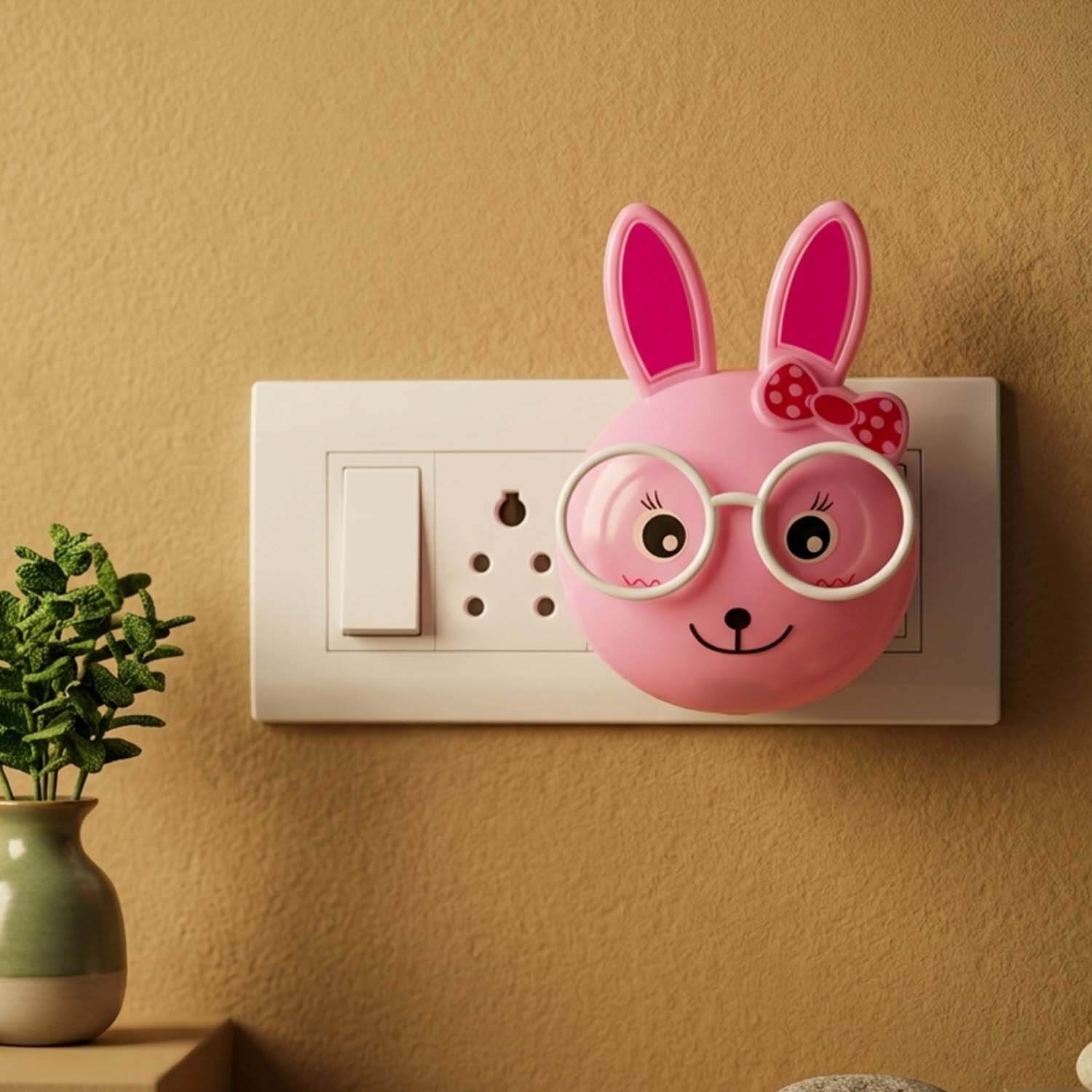Ascension Rabbit Shaped Night Light 2 Watt LED Nursery Lamp (Pink)