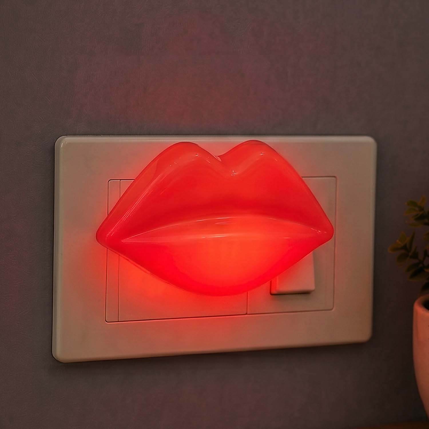 ascension 1Pcs Plastic Lips LED Night Lamp Night Lights for Baby Nursing Kids