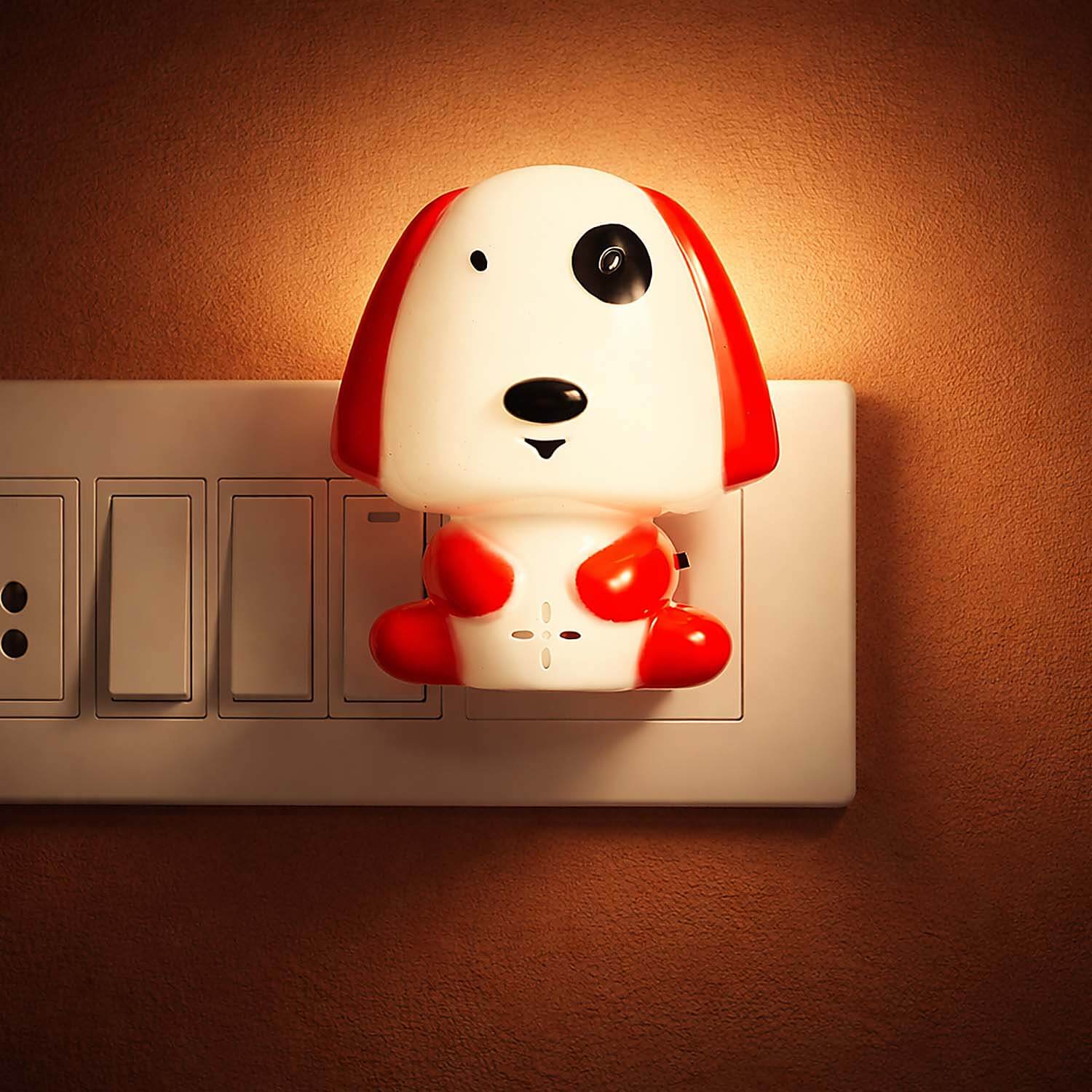 ascension Cute Dog Shape LED Night Lamp with Switch Plug-in