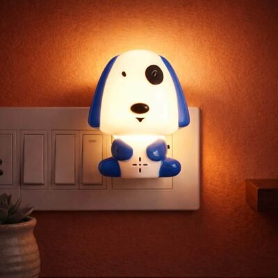 ascension Cute Dog Shape LED Night Lamp with Switch Plug-in