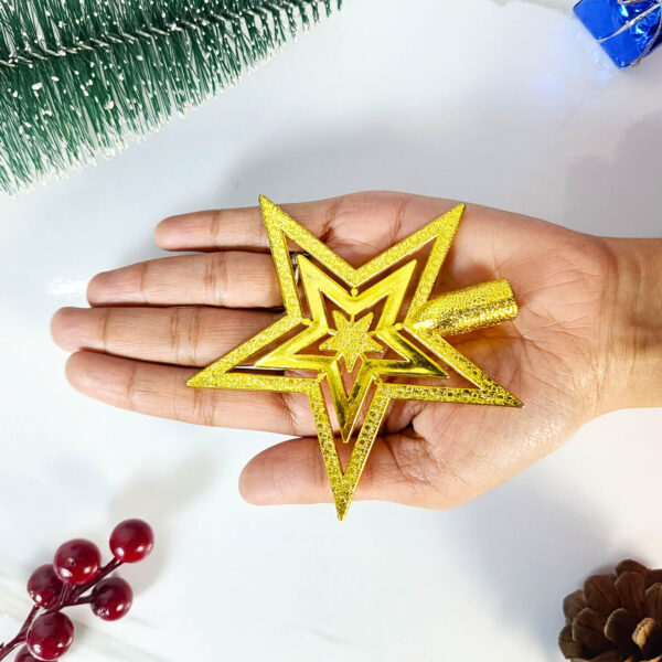 Christmas Star for Tree Top golden Tree Top Star for Christmas Xmas Tree Decoration