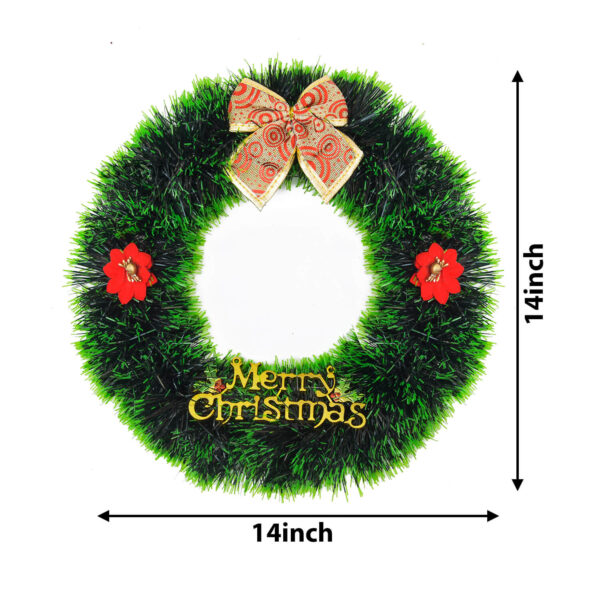 14 Inches Christmas Wreaths Green Colour Tree Hanging Front Door Decoration