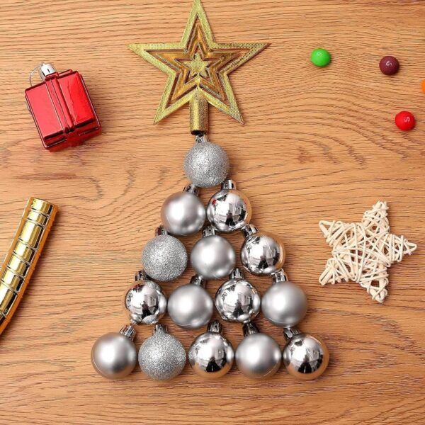 Pack of 24 Christmas Tree Decoration Silver Balls