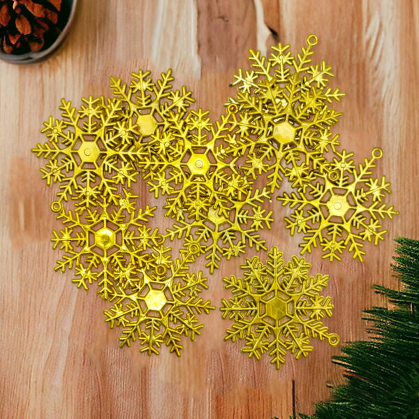 10 Pcs Christmas Tree Decoration Items Hanging Ornaments Props Snow Flakes