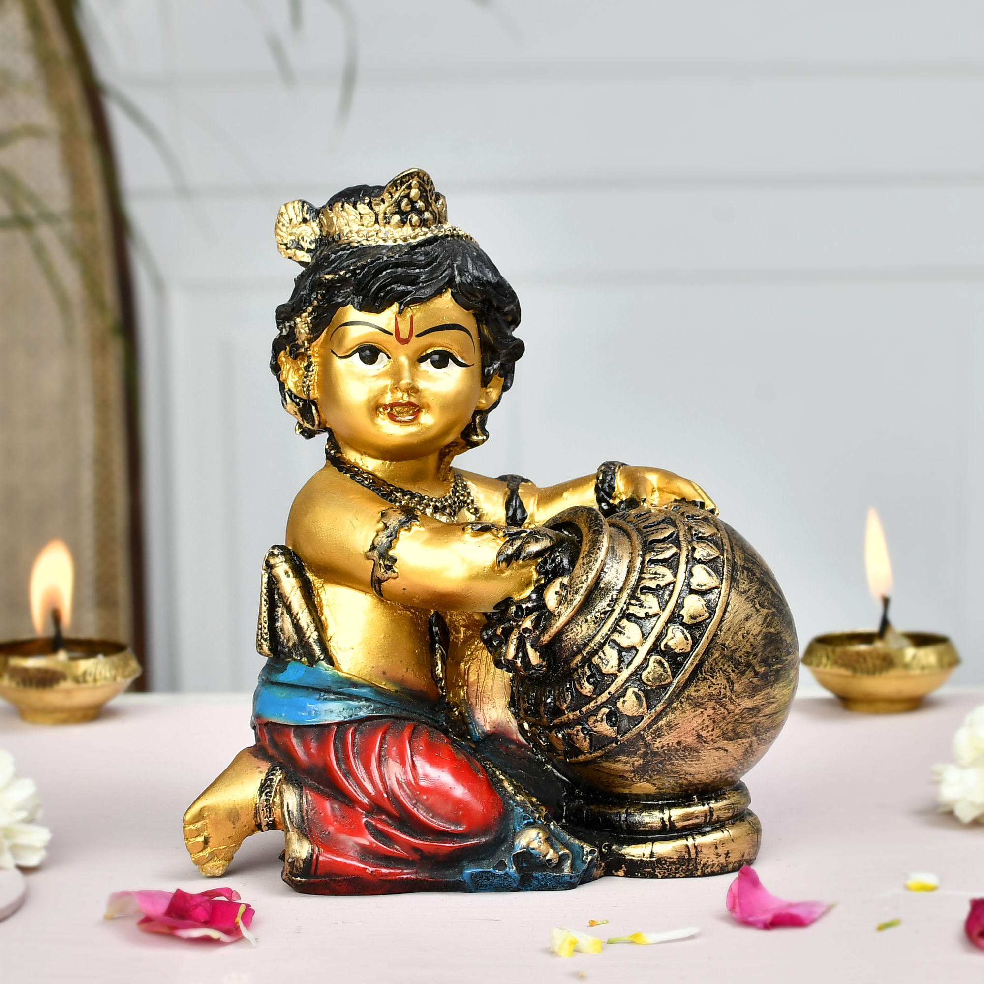 laddo gopal ji murti bal gopal murti laddu gopal ji for temple showpieces krishna statue lord krishna statue for home decor lord krishna idol kanha showpiece decorative showpiece pooja room decoration items antique home decor