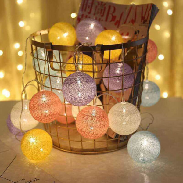 Decoration Light Thai Color Rattan Ball String Lights