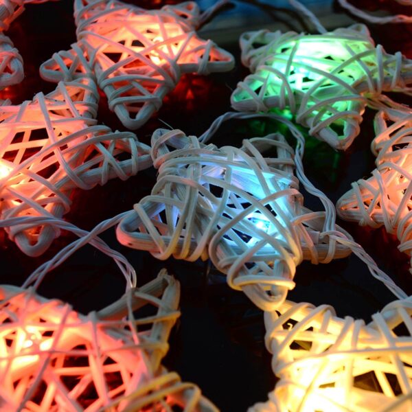 Rattan Star String Lights