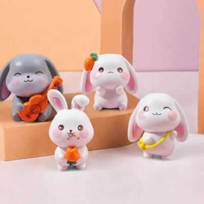 Rabbits Miniature Set for Home Decor