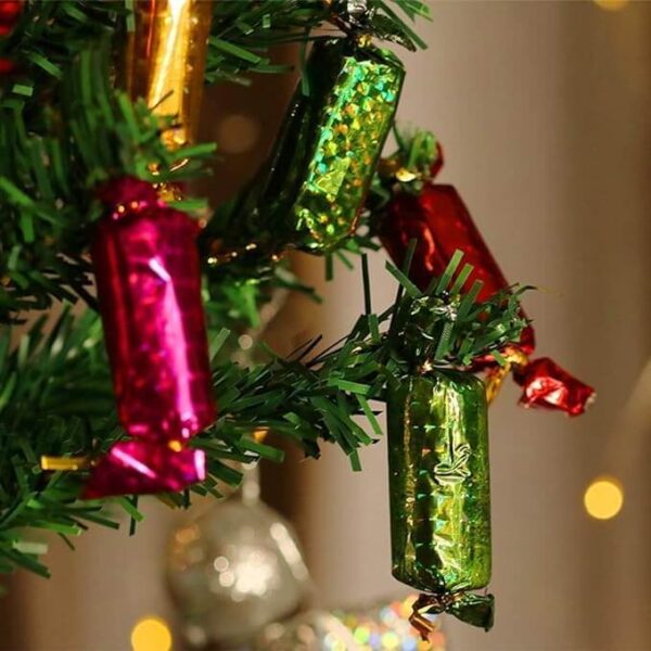 Multicolor Toffee Candy Christmas Tree Decorations Items Xmas Hanging Ornaments