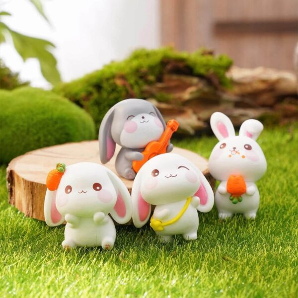 Rabbits Miniature Set for Home Decor