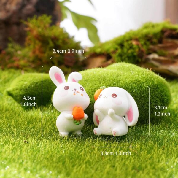 Rabbits Miniature Set for Home Decor