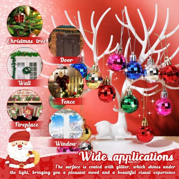 Christmas Tree Decoration Multicolor Disco Balls Ornaments Hanging Props