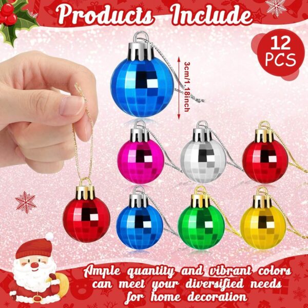 Christmas Tree Decoration Multicolor Disco Balls Ornaments Hanging Props