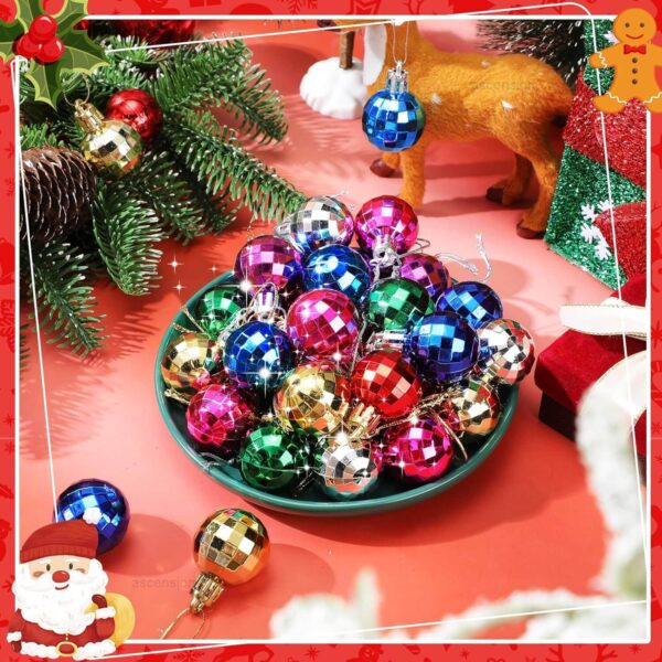 Christmas Tree Decoration Multicolor Disco Balls Ornaments Hanging Props