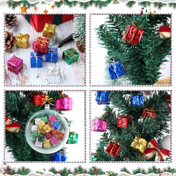 Mini Christmas Gift Box Hanging Ornaments Props Accessories Xmas Decor - Christmas Decorations Items