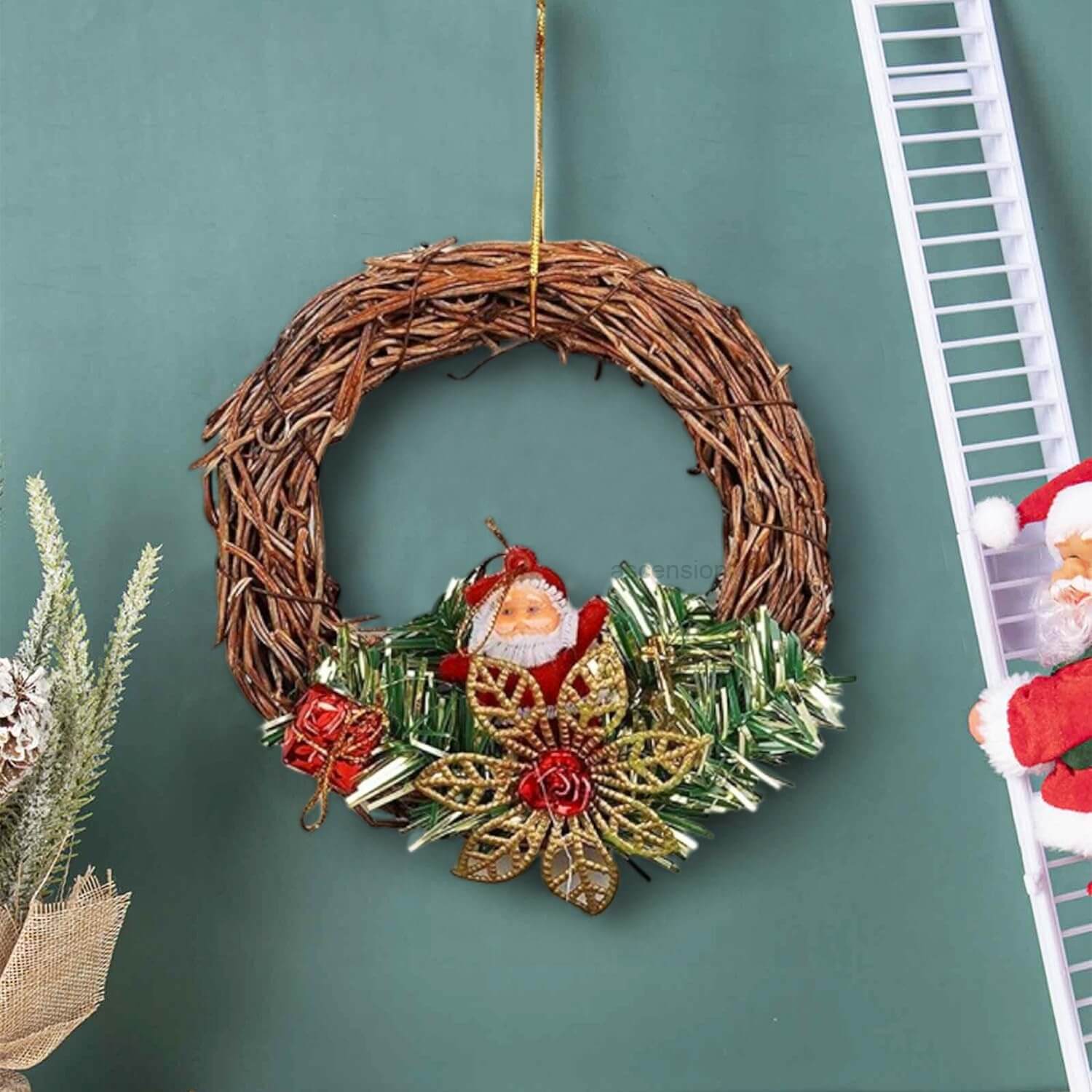 Christmas Wreaths for Decoration Tree Hanging Front Door Decoration