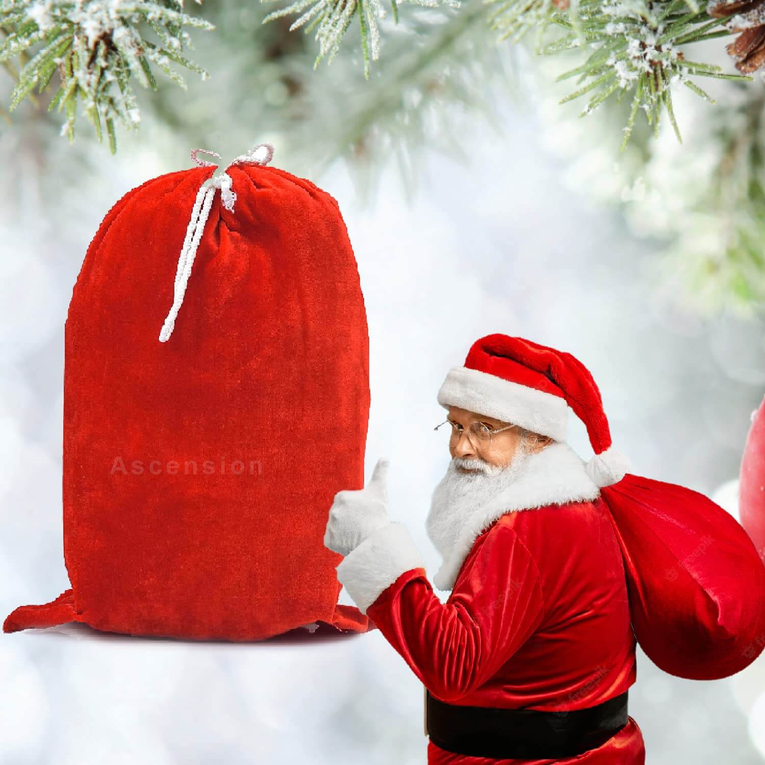 Santa Claus Sack Stocking Christmas Santa Bag Kids Christmas Gift Bags Backpack Santa Claus