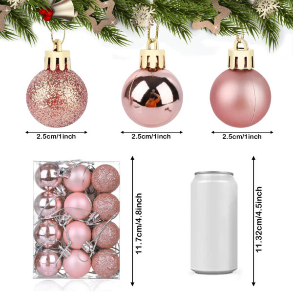 Pack of 24 Christmas Tree Decoration Balls Ornaments Hanging Props Xmas Tree Wreath Décor Accessories