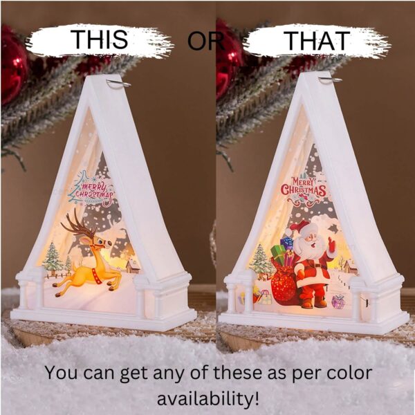 Christmas Snow Globe Lantern, Decorative Xmas Night Light